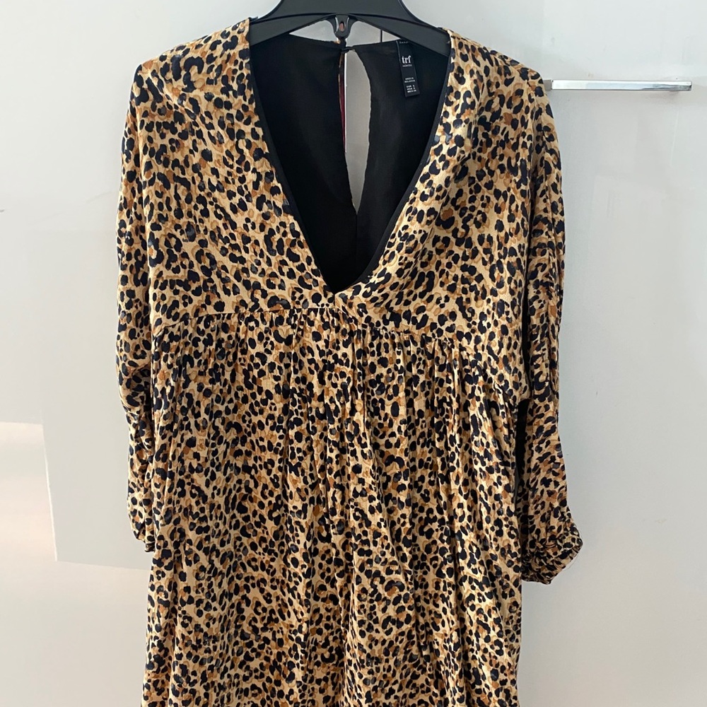 Zara cheetah print baby doll dress (small)